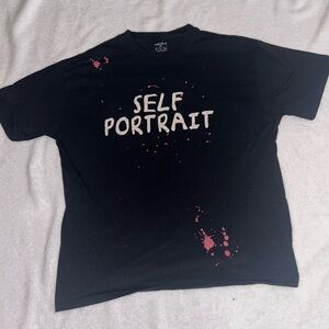 Self-Portrait Black Graphic T-Shirt